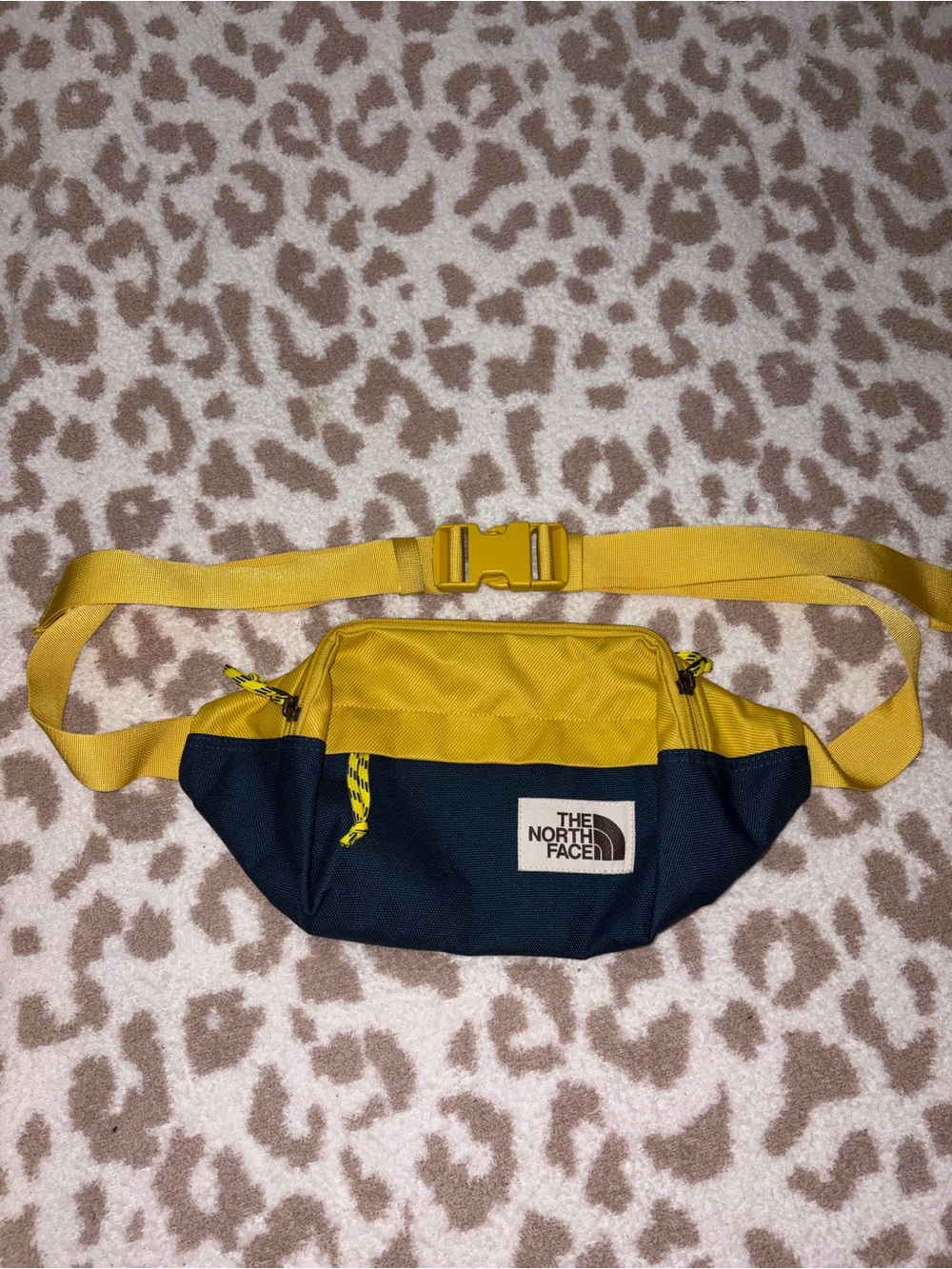 The North Face Yellow and Navy Belt Bag